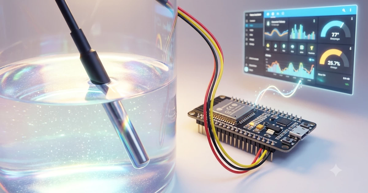 Mit ESP32 und DS18B20 Temperatur messen