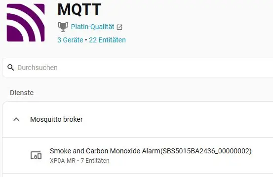 X-Sense Geräte in der MQTT-Integration von Home Assistant